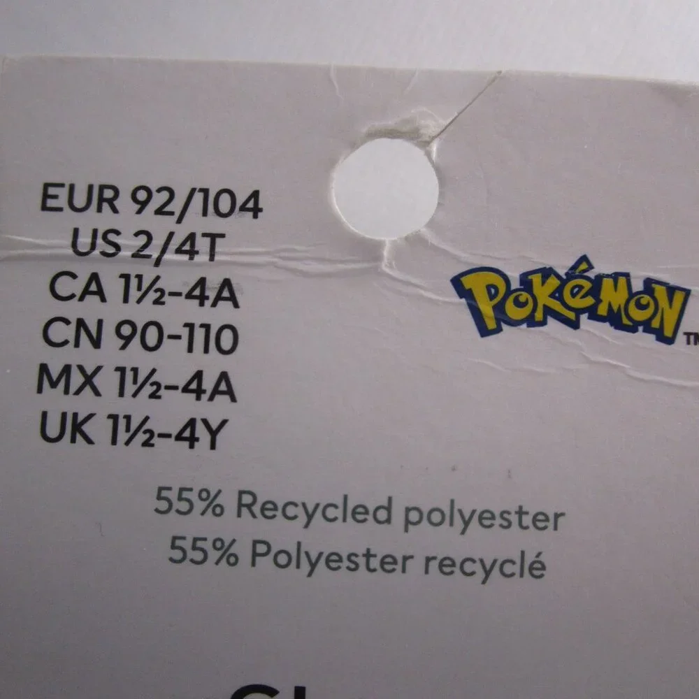 H&M Kids Toddler Pokémon gloves grey black NWT